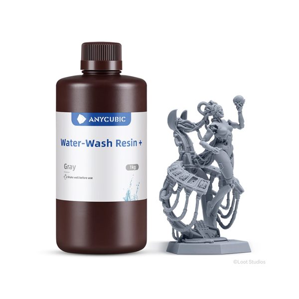 Resina Lavable en agua Anycubic color gris 1kg