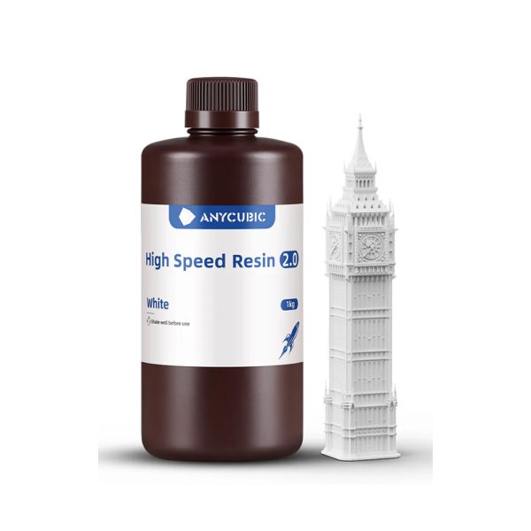 Resina alta velocidad 2.0 Anycubic color blanca 1kg